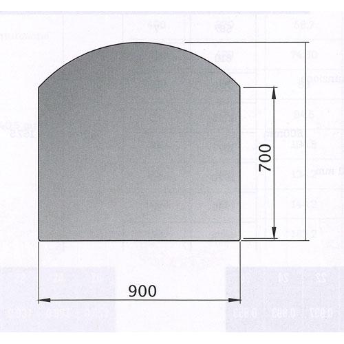 ΓΥΑΛΙΝΗ ΒΑΣΗ ΣΟΜΠΑΣ 700x700 mm