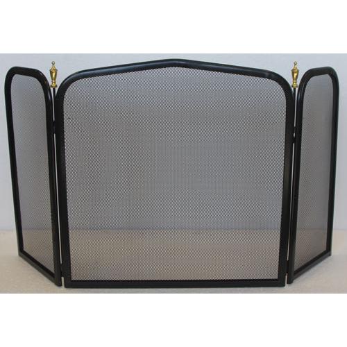 FIREPLACE SCREEN 3 FOLD BLACK